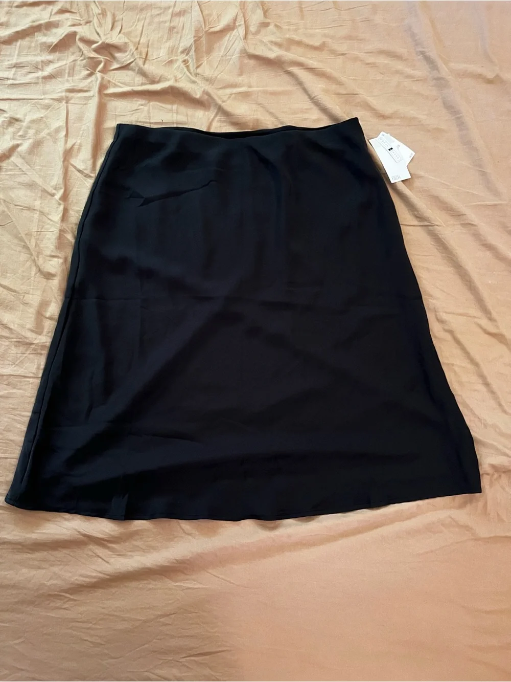 Classic Black A-Line Midi Skirt